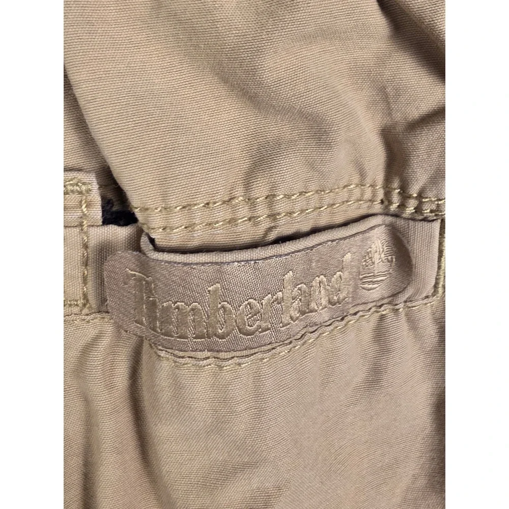 Timberland Mens Cargo Hiking Shorts Tan Khaki Integrated Belt Size Large L